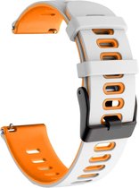 Siliconen bandje - geschikt voor Samsung Gear S3 / Galaxy Watch 3 45 mm / Galaxy Watch 46 mm - wit-oranje