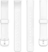 Siliconen bandje - geschikt voor Fitbit Luxe - maat M/L - wit