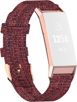 Bracelet en nylon (rouge), adapté pour Fitbit Charge 3 & Charge 4