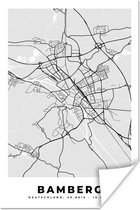 Poster Kaart - Bamberg - Duitsland - Plattegrond - Stadskaart - 40x60 cm