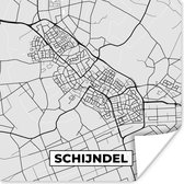 Poster Schijndel - Plattegrond - Kaart - Stadskaart - 50x50 cm