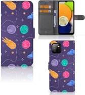 Smartphone Hoesje Geschikt voor Samsung Galaxy A03 Flip Case Portemonnee Space