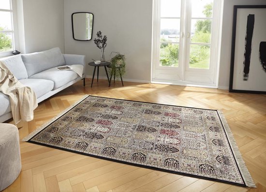 Perzisch tapijt Moud Barash - antraciet/multi 160x230 cm