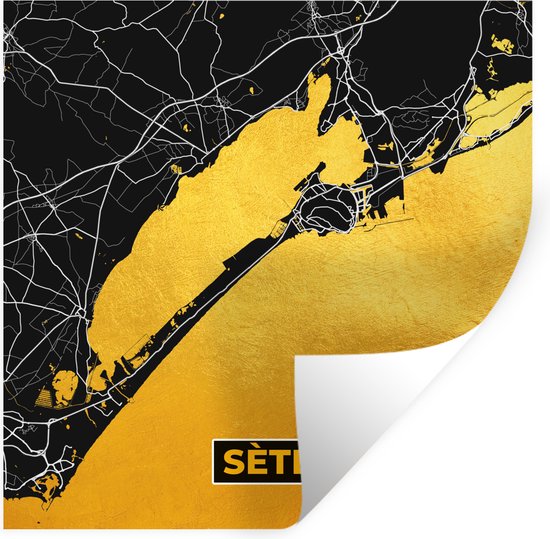 Stickers Stickers muraux - Plan de ville - France - Plan - Sète - Carte - 50x50 cm - Film adhésif