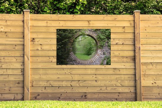 Affiche de jardin - Parc - Nature - Vert - Transparent - 120x80 cm - Jardin - Décoration de jardin- Toile jardin