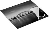 Chefcare Inductie Beschermer Waalbrug in Nijmegen - Zwart Wit - 59x52 cm - Afdekplaat Inductie - Kookplaat Beschermer - Inductie Mat