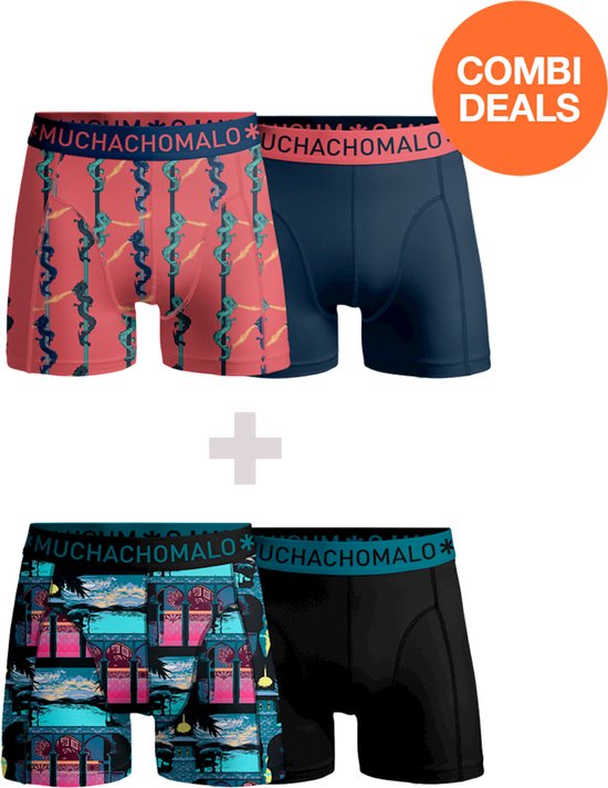 Muchachomalo - 2-pack + 2-pack boxershorts Men - Combi deal