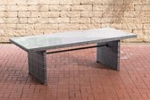 Clp Avignon Tuintafel - 1,25 mm Poly rotan - Grijs gemêleerd 220 cm