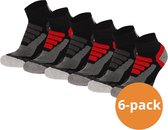 Xtreme Chaussettes de marche Quarter - Chaussettes de randonnée basses - 6 paires - Multi Black - Taille 39/42