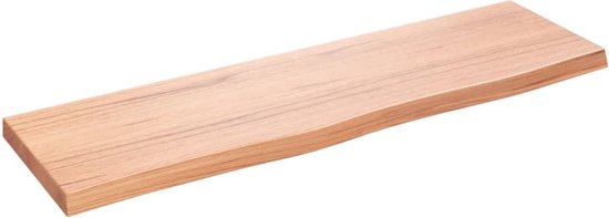 vidaXL Wastafelblad 140x30x(2-4) cm behandeld massief hout
