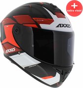 Axxis Draken S integraal helm Sunray mat rood L + extra (donker) vizier in de doos!