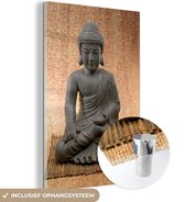 MuchoWow® Glasschilderij 120x180 cm - Schilderij acrylglas - Hindoe Boeddha standbeeld - Foto op glas - Schilderijen