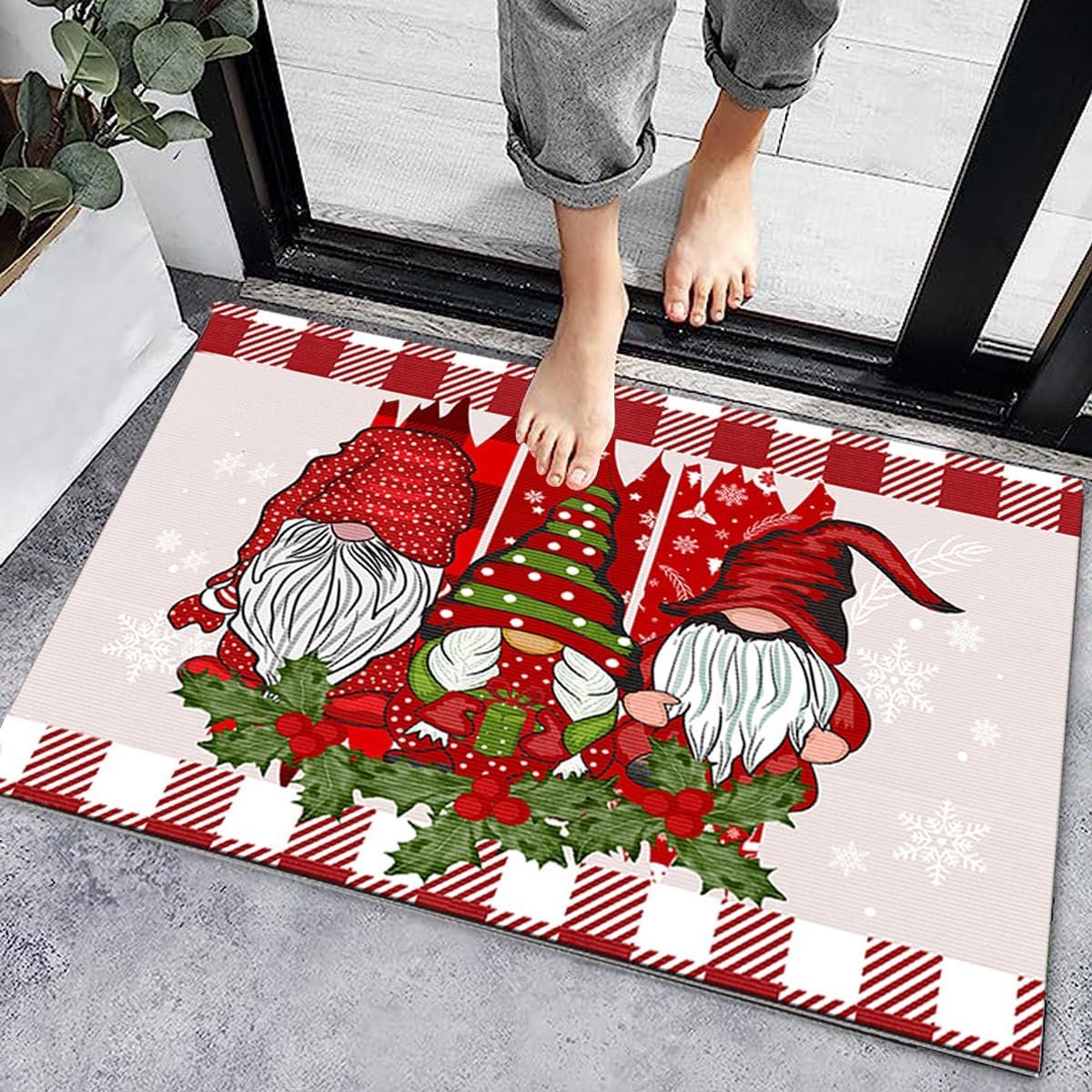 Hanse Home Deurmat Kerstmis kokos 45 x 70 cm - antislip