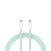 ShieldCase USB-C naar USB-C kabel geschikt voor Apple iPhone 15 Series - Samsung Oplaadkabel geschikt voor snellader & Datasynchronisatie - 1 Meter USB-C oplaadkabel - Stevig gevlochten nylon materiaal (groen)
