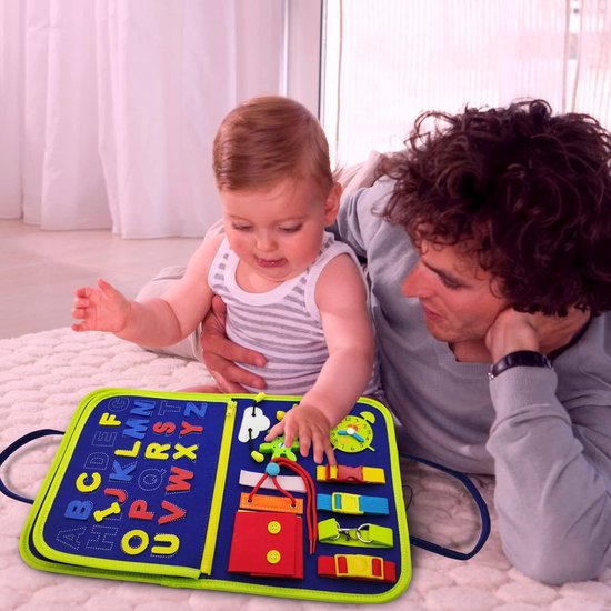 Busy Board om fijne motorische vaardigheden en basisvaardigheden voor het leven te leren, tafelspel voor drukke kinderen, leerspeelgoed voor kleuters, cadeau voor jongens of meisjes