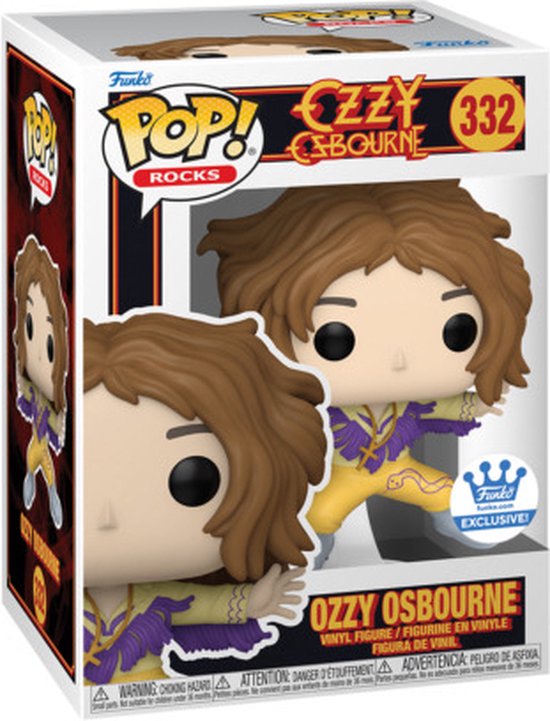 FUNKO POP! #332 OZZY OSBOURNE PURPLE FRINGE OUTFIT ROCKS FUNKOSHOP EXCLUSIVE