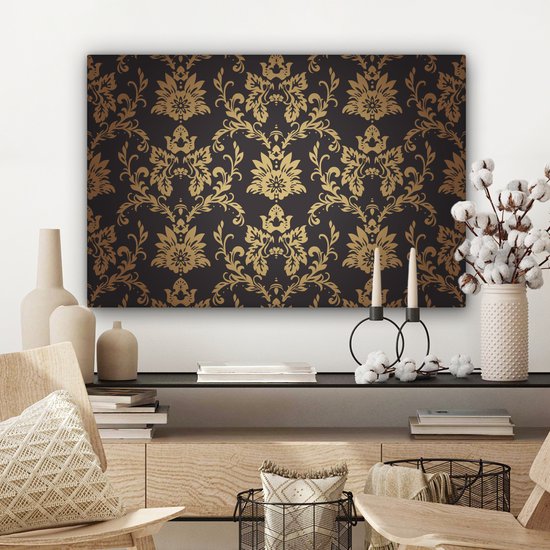 Toile Peinture Fleurs - Lumière - Vintage - 150x100 cm - Décoration murale