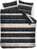 vtwonen Painted Stripe dekbedovertrek - Tweepersoons - 200x200/220 - Zwart