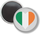 Button Met Magneet - Hart Vlag Ierland - NIET VOOR KLEDING
