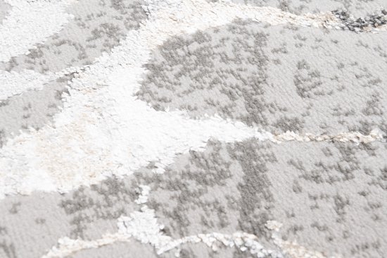 Tapiso Crystal Runner Tapis Tapis Gris Clair à Poils Courts Taille - 100x200