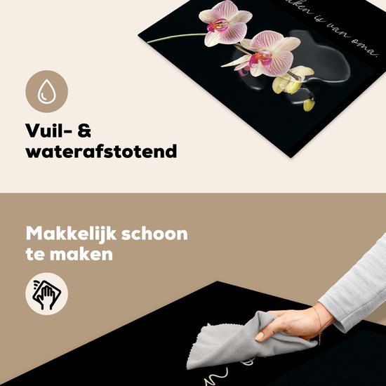 KitchyMist Inductie Beschermer Kruidenbakjes op een Witte Houten Tafel - 59x51 cm