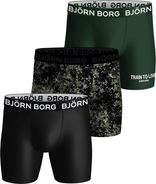 Bjorn Borg - Boxer Performance 3 Pack Multicouleur - Homme - Taille XL - Body-fit