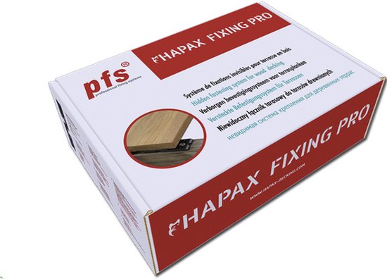 HAPAX - Fixing PRO - onzichtbare bevestiging - C2 voor planken 19-27mm - doos 100 stuks - HAPAX®