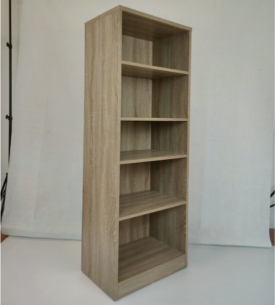 Kinderboekenkast Conny Wit 72 x 111 cm met 4 legplanken voor vouwdozen