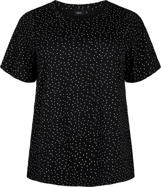 ZIZZI MCASEY S/S STRAIGHT TEE Dames T-shirt - Black