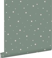 ESTAhome papier peint étoiles vert grisâtre - 139689 - 0,53 x 10,05 m