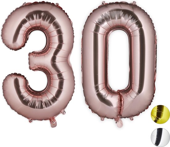 Folie ballon cijfer 30 - XXL cijferballon | bol.com