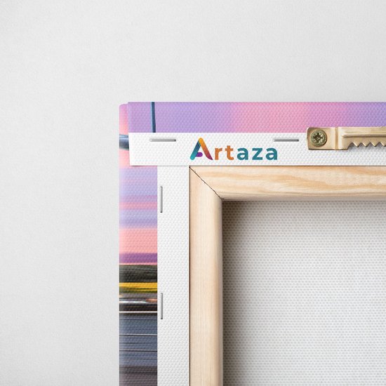 Artaza Peinture sur toile Triptyque Maisons colorées de Willemstad à Curaçao - 180x80 - Groot - Photo sur toile - Impression sur toile