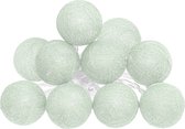 Atmosphera LED Feestverlichting - Batterijen niet inbegrepen - 10 Ballen - Ø6cm - Celadon groen