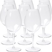 Depa Wijnglas - 8x - transparant - onbreekbaar kunststof - 510 ml - voor rode en witte wijn