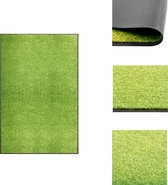 vidaXL Deurmat Groen 180 x 20 cm - Anti-slip PVC - Machinewasbaar - Deurmat