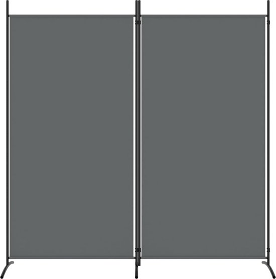 vidaXL Kamerscherm met 2 panelen 175x180 cm stof wit