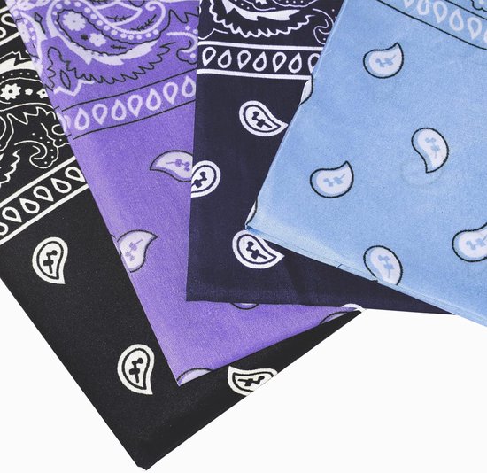 Bandana-hoofddoek unisex, katoenen halsdoek voor mannen en vrouwen, bandana-hoofddoek met gemengde kleuren (55 x 55 cm) 6/10/12/14 Pack armsjaal, haar, huisdierenhals vierkante sjaal — afbeelding 4