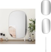 vidaXL Wandspiegel - Zilver - 60 x 40 cm - Glas en PVC materiaal - Spiegel