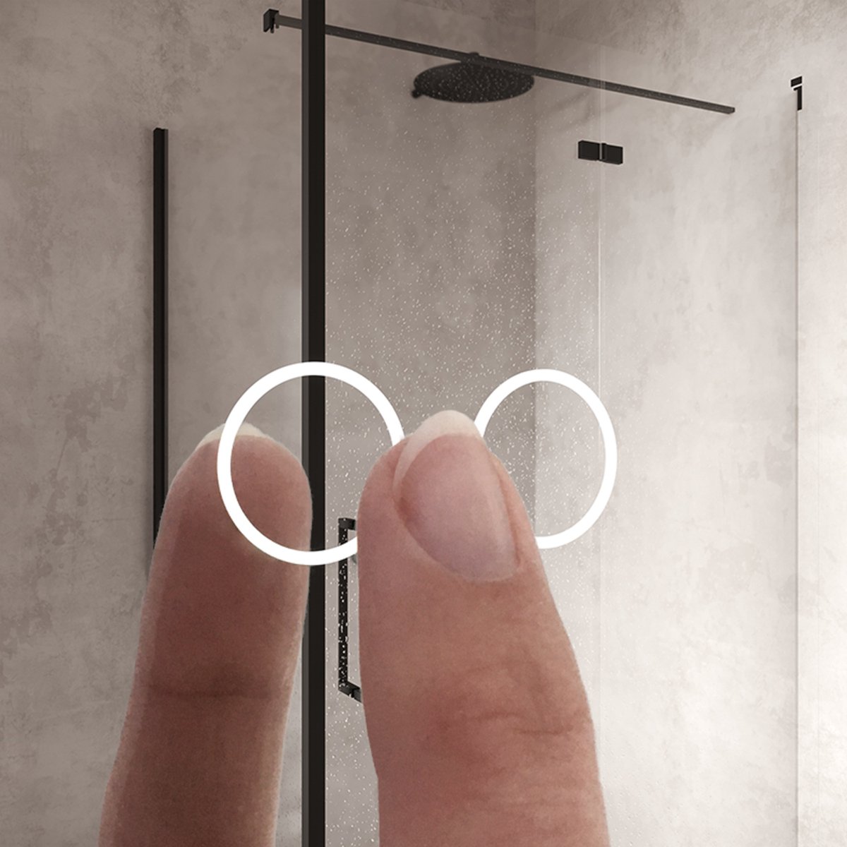 Ronde badkamerspiegel met LED verlichting, verwarming, touch sensor en dimfunctie 100x100 cm