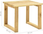 vidaXL-Ligbed-met-tafeltje-en-kussen-geïmpregneerd-grenenhout