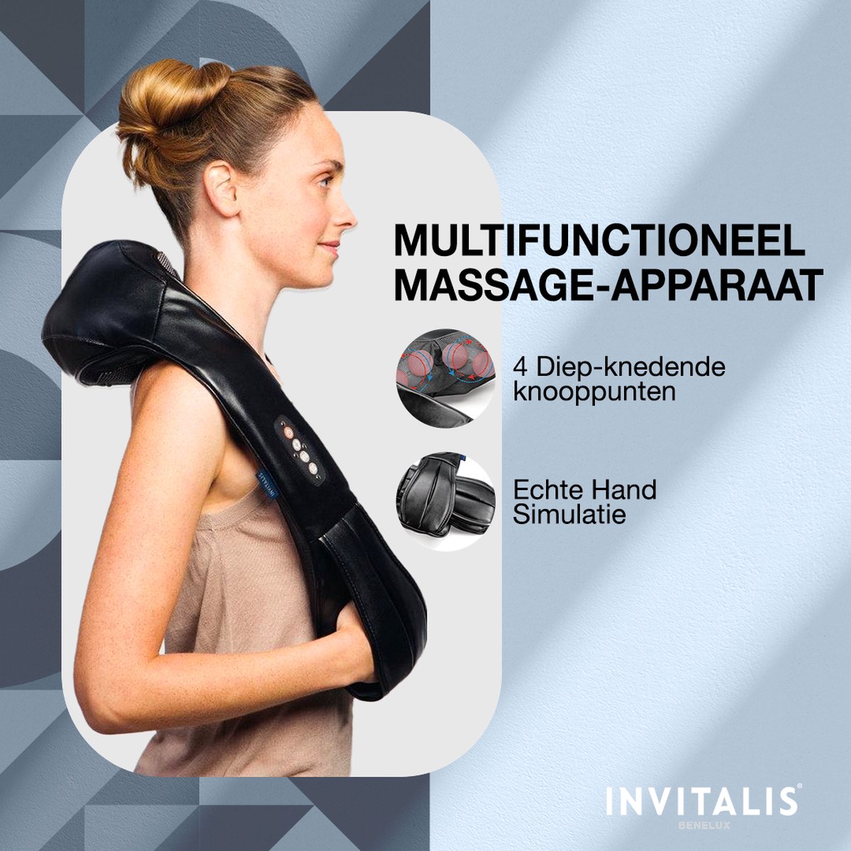 Invitalis Vitaly Med Flexi Massagegordel voor Rug en Nek - afbeelding 2