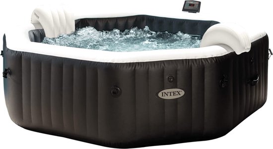 Spa gonflable Intex PureSpa Jet & Bubble Deluxe - 4 personnes Avec panneau  de commande sans fil et numérique contrôlé à distance par smartphone