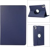 Voor Xiaomi Pad 5 360 graden rotatie Litchi-textuur Flip lederen tas met houder (blauw)