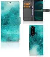 GSM Hoesje Sony Xperia 5III Fotohoesje Painting Blue