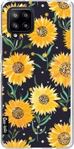Casetastic Samsung Galaxy A42 (2020) 5G Hoesje - Softcover Hoesje met Design - Sunflowers Print