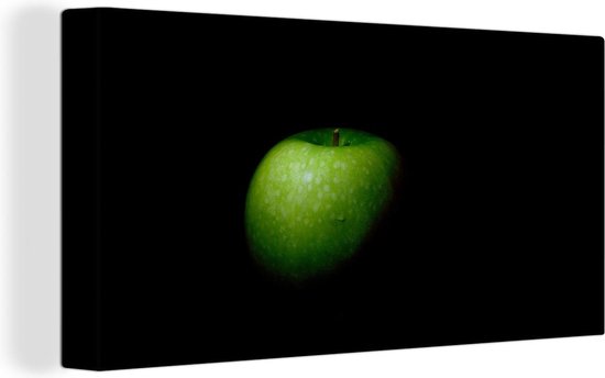 Canvas Schilderij Fruit - Appel - Licht - 80x40 cm - Wanddecoratie