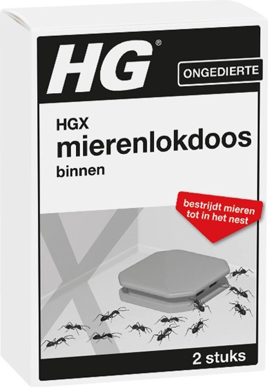 HG X - lokdoos tegen mieren - grijs - 2 stuks mierenlokdoosjes voor Binnen van HGX