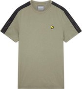 Lyle and Scott Sleeve Tape Stretch Tee heren shirt donkergroen