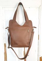 De enige echte JOOF shopper SMALL van leer cognac