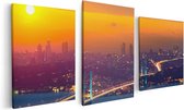 Artaza - Triptyque de peinture sur toile - Pont du Bosphore à Istanbul au coucher du soleil - 120x60 - Photo sur toile - Impression sur toile